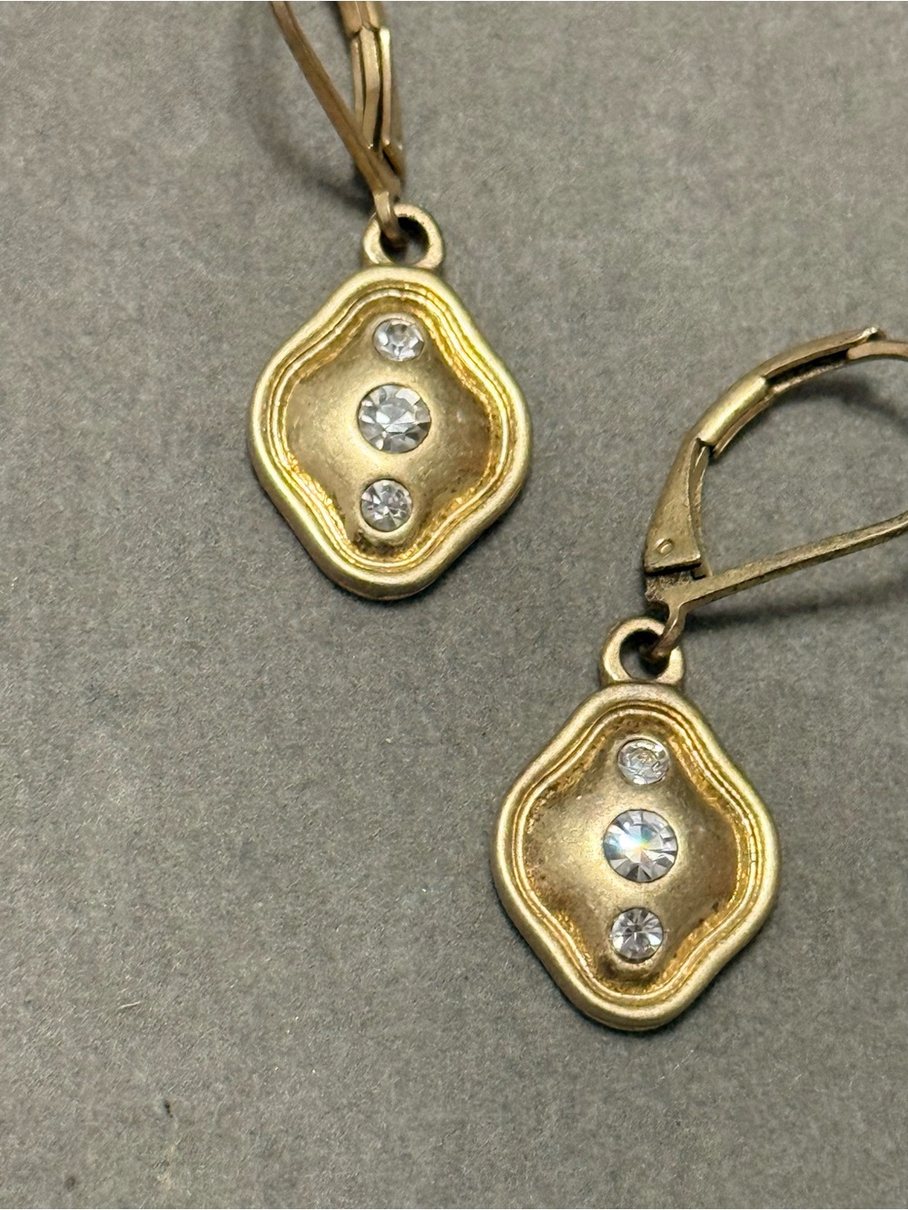 Lia Sophia Gold-Tone Crystal Drop Earrings